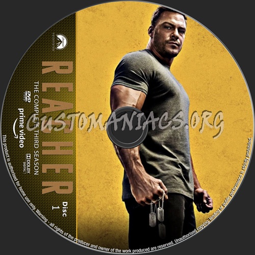 Reacher Season 3 dvd label