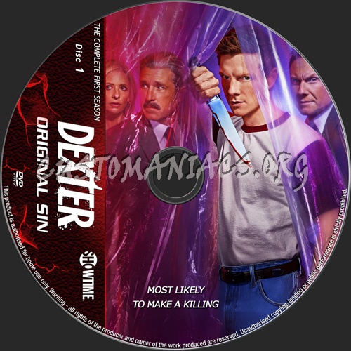 Dexter Original Sin Season 1 dvd label