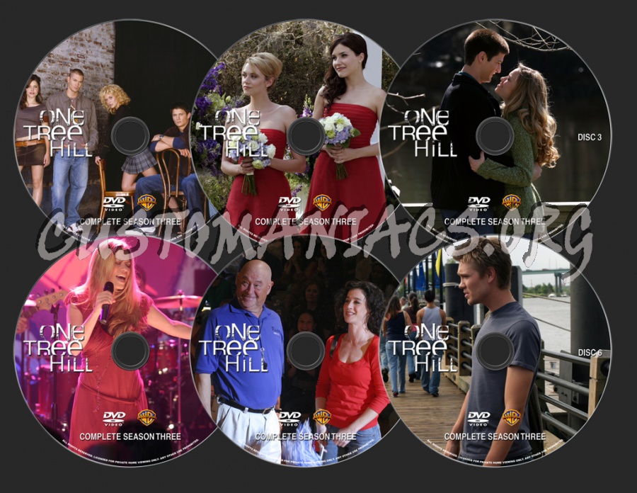 One Tree Hill Season 3 dvd label