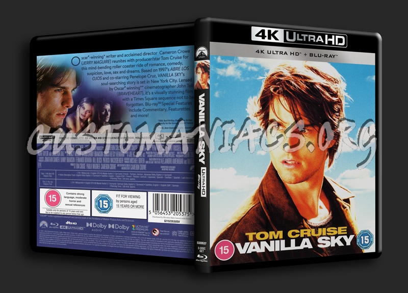 Vanilla Sky 4K blu-ray cover