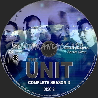 The Unit Season 3 dvd label