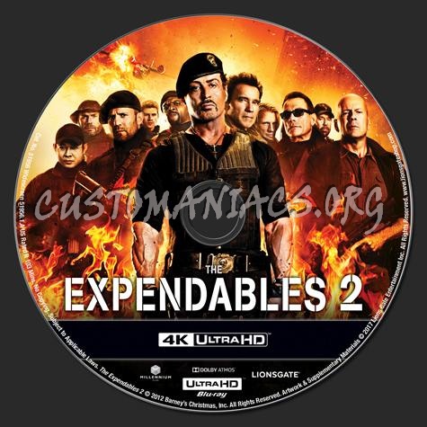 The Expendables 2 4K blu-ray label