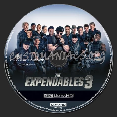 The Expendables 3 4K blu-ray label