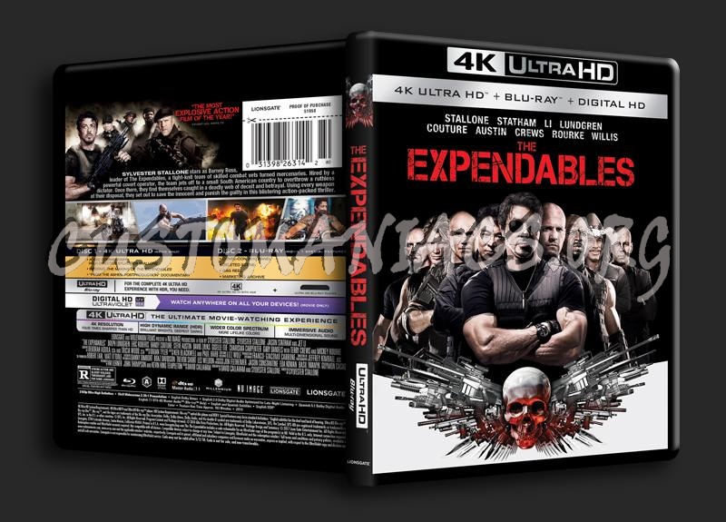 The Expendables 4K blu-ray cover