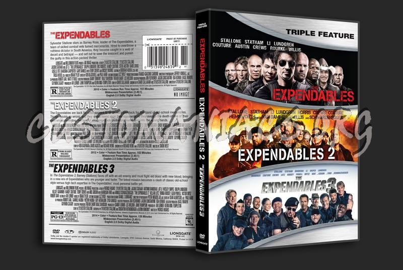 The Expendables Triple Feature dvd cover