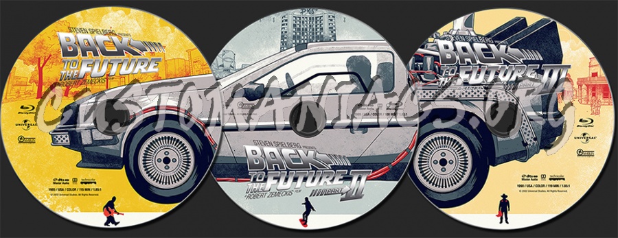 Back to the Future Trilogy blu-ray label