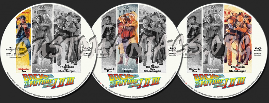 Back to the Future Trilogy blu-ray label