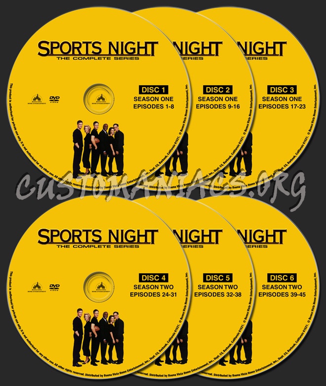 Sports Night The Complete Series dvd label