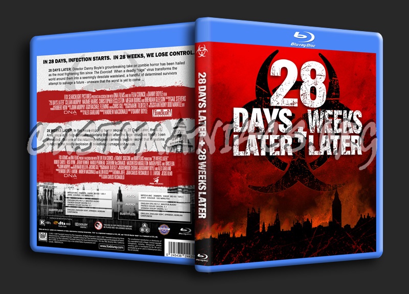 28 Days Later + 28 Weeks Later blu-ray cover