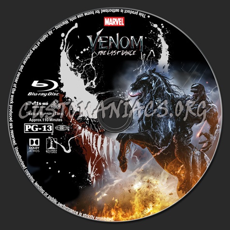 Venom: The Last Dance blu-ray label