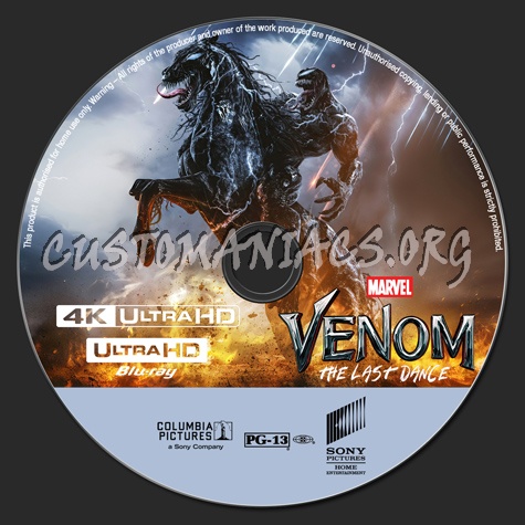 Venom: The Last Dance 4K blu-ray label