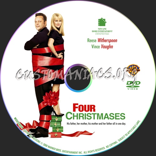 Four Christmases dvd label