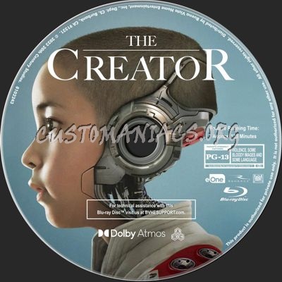 The Creator (2023) blu-ray label