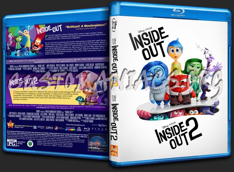 Inside Out 1 & 2 blu-ray cover