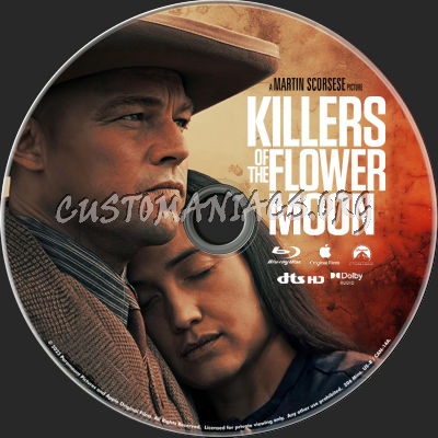 Killers of the Flower Moon (2023) blu-ray label