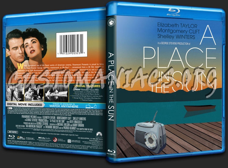 A Place in the Sun (1951) blu-ray cover