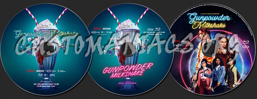 Gunpowder Milkshake (2021) blu-ray label