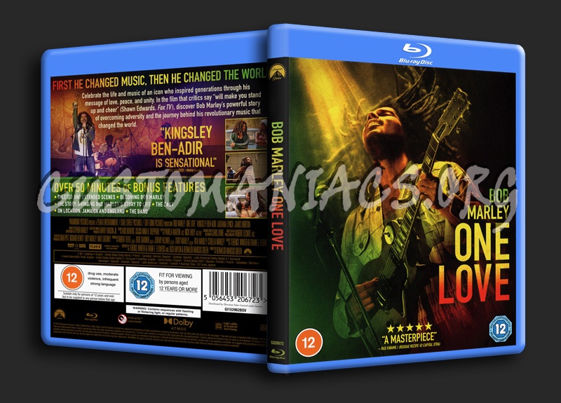 Bob Marley One Love blu-ray cover