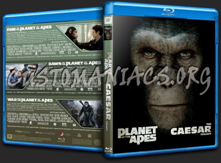 Planet of the Apes: The Caesar Trilogy blu-ray cover