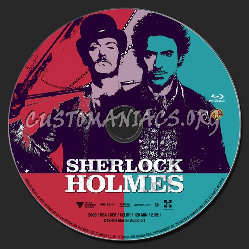 Sherlock Holmes (2009) blu-ray label