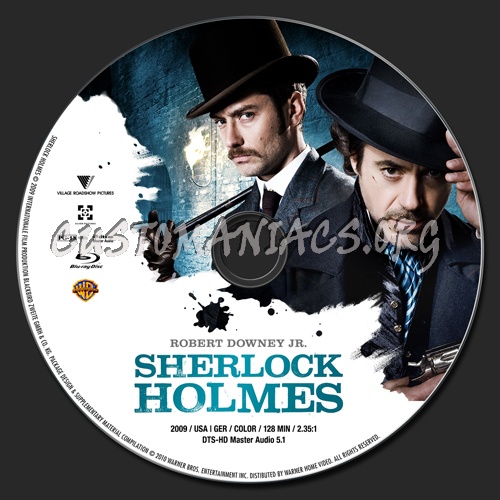 Sherlock Holmes (2009) blu-ray label