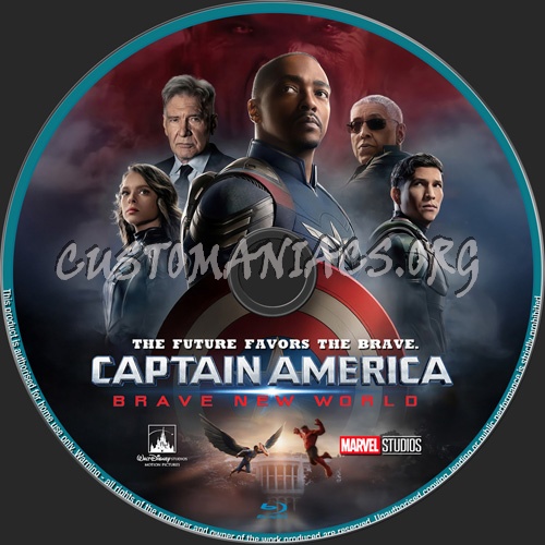 Captain America Brave New World blu-ray label