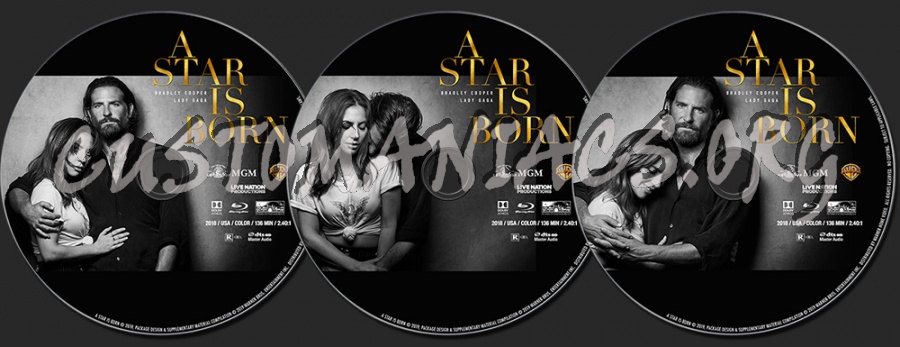 A Star Is Born (2018) blu-ray label