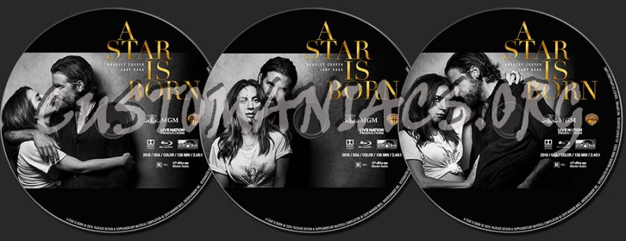 A Star Is Born (2018) blu-ray label