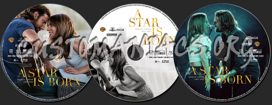 A Star Is Born (2018) blu-ray label