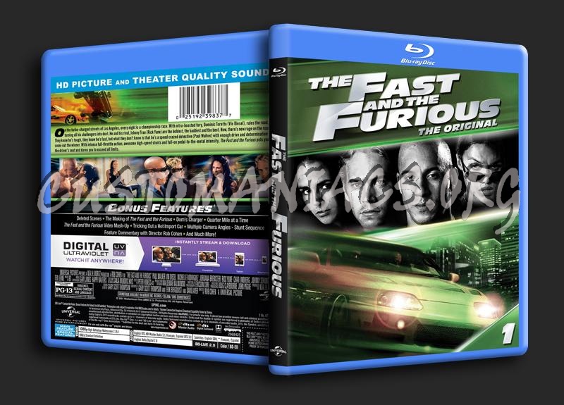 The Fast and the Furious blu-ray cover