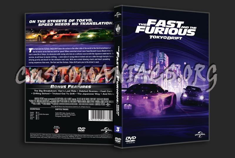 The Fast and the Furious Tokyo Drift dvd cover