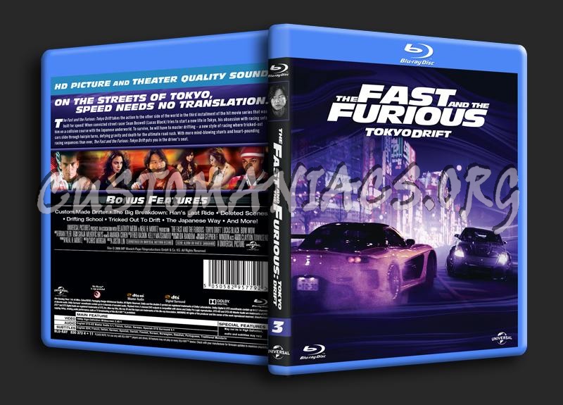 The Fast and the Furious Tokyo Drift blu-ray cover