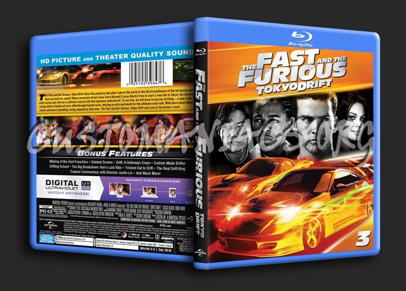 The Fast and the Furious Tokyo Drift blu-ray cover