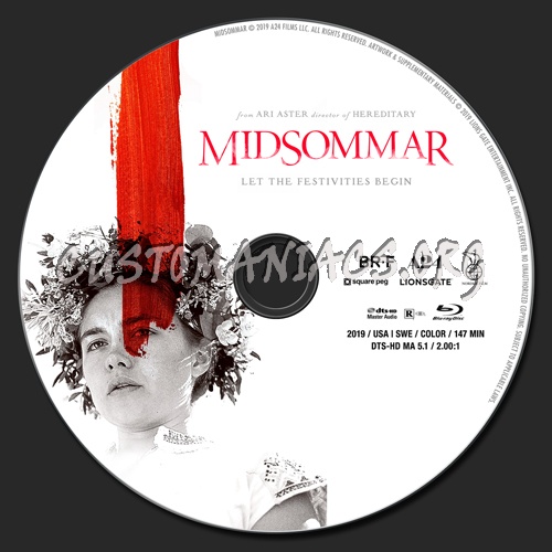 Midsommar (2019) blu-ray label