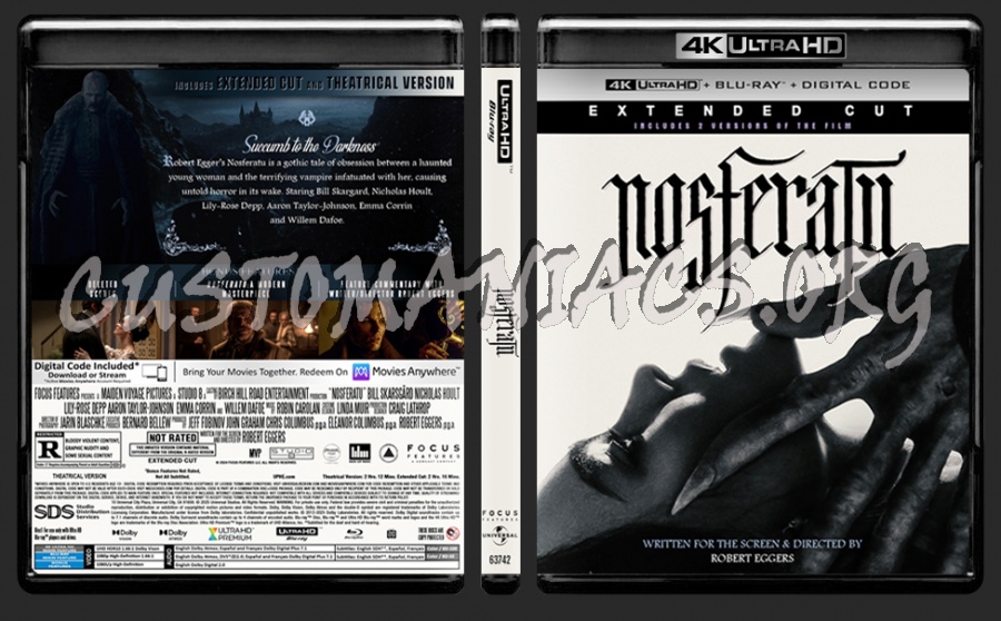 Nosferatu (2024) 4K Cover blu-ray cover