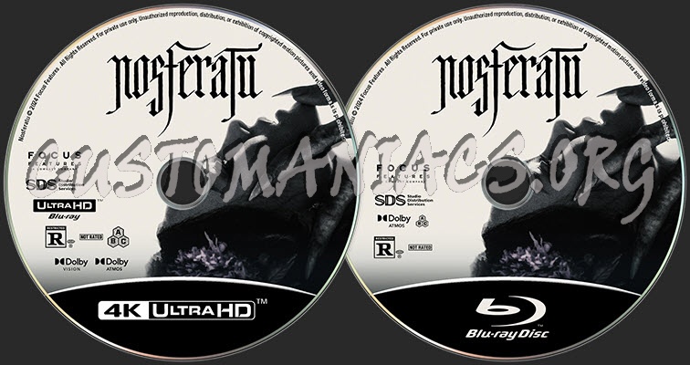 Nosferatu (2024) 4K + Blu-ray Labels v1 blu-ray label