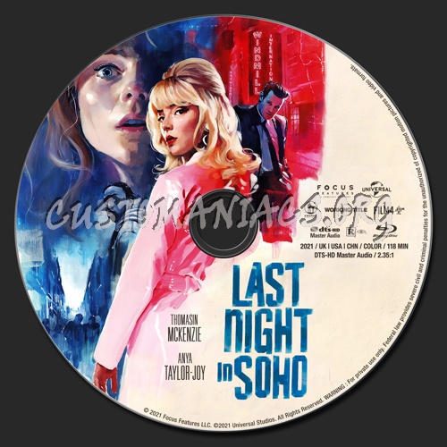 Last Night in Soho (2021) blu-ray label