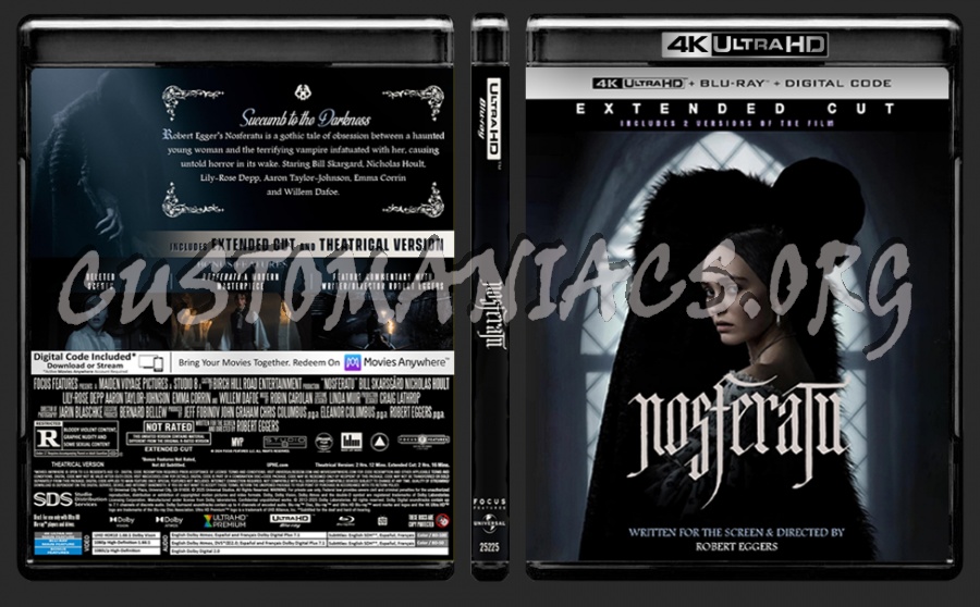 Nosferatu (2024) 4K Cover v2 blu-ray cover