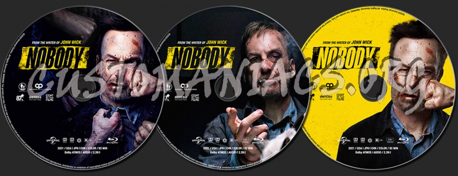 Nobody (2021) blu-ray label