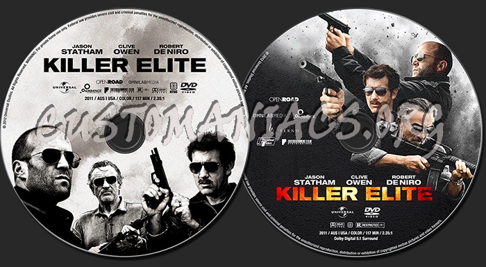 Killer Elite (2011) dvd label