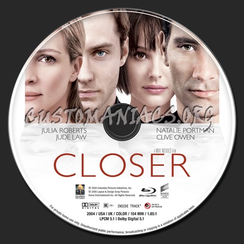 Closer (2004) blu-ray label