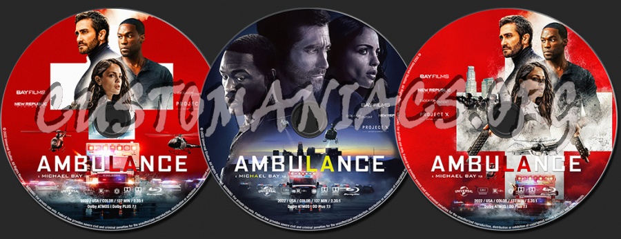 Ambulance (2022) blu-ray label