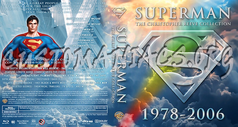 Superman: The Christopher Reeve Collection blu-ray cover