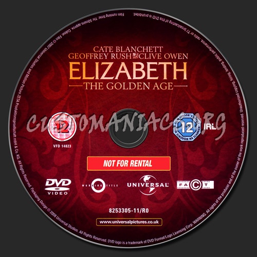 Elizabeth: The Golden Age dvd label