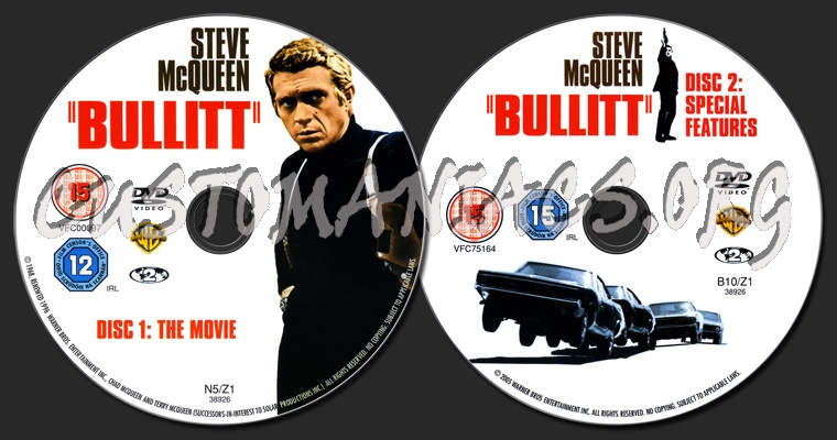 Bullitt dvd label