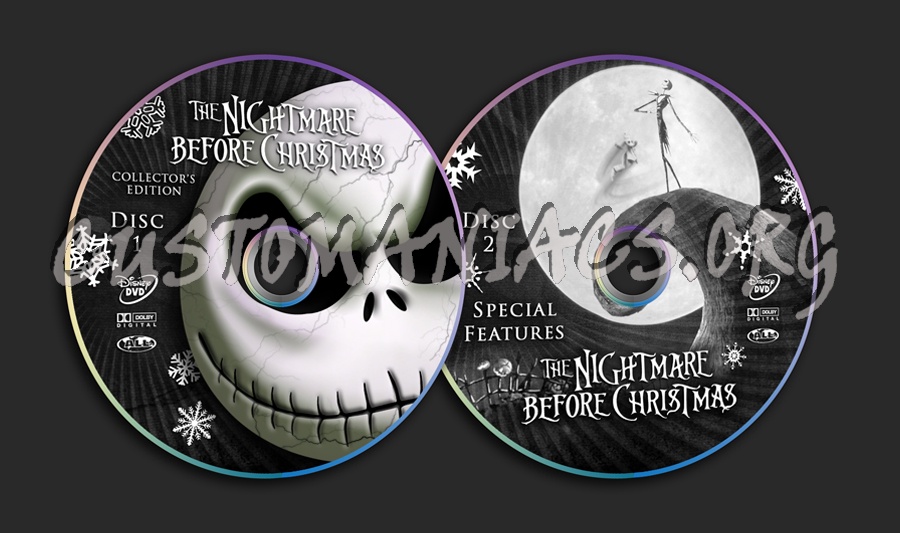 The Nightmare Before Christmas dvd label