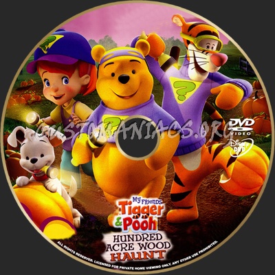 Tigger & Pooh Hundred Acre Wood Haunt dvd label