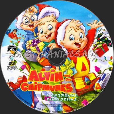 Alvin & The Chipmunks A Chipmunk Christmas dvd label