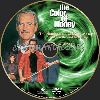 The Colour Of Money dvd label