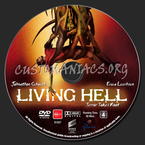 Living Hell dvd label